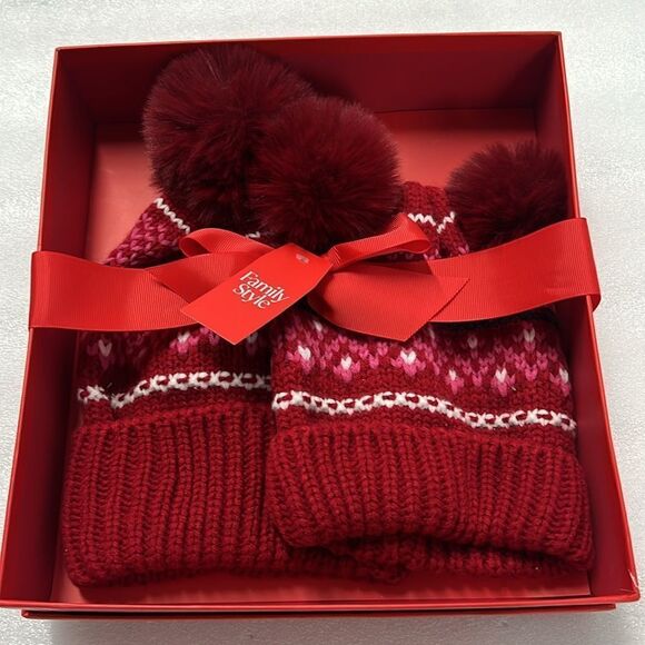 Charter Club Women's Mommy & Me Beanies Set, Created for Macy's - Ivory - Picture 3 of 5